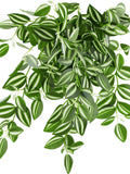 FiveSeasonStuff Real Touch Artificial Hanging Foliage Plant Tradescantia Wandering Dude House Plant 2 Stems faux plants