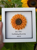 First Anniversary Gift, Paper Anniversary Gift, Sunflower, Personalised Gift, Paper Gift, Unique Gift ANNIVERSARY