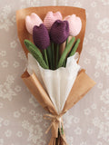 Crochet Tulip Bouquet | Handmade Knitted Tulip Flowers house warming flower