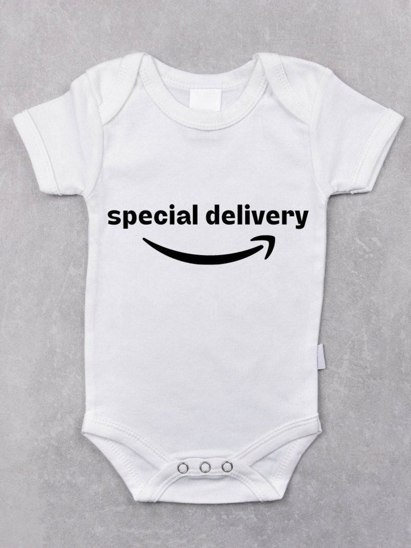 Special Delivery Onesie - Cute Fun Shopping Outfit - Order Package - Labor & Delivery - Baby Shower Gift - UPS USPS FedEx Amazon Shipping FLOWER DELIVERY