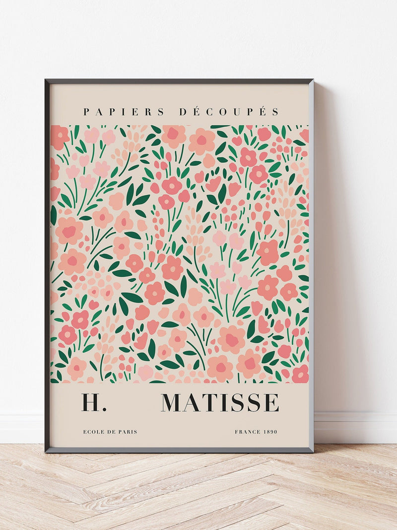 Flower Market  Art Print | Matisse | Modern Abstract Art| Museum Exhibition | pink Wall Print | Home living room decor | High Quality prints house warming flower