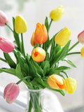 Real Touch Tulip Bouquet, FiveSeasonStuff, Wedding Home Decor, 15 Stems silk flower