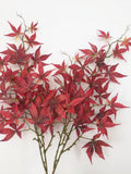 Artificial Maple Leaf Branch, Rustic Autumn Foliage Twig, Home Flower Decor, Living Room Floral, Wedding Party Arrangement, Craft for Garden faux plants