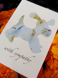 Pet Sympathy Card Plantable - Dog or Cat - Forget Me Not Flower Seeds sympathy flower