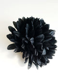 1 Dahlia Head With Stem - Beautiful Black Chrysanthemum, Silk Flowers, Artificial Flowers, Black Chrysanthemums Dahlias Wedding Supply Fall silk flower