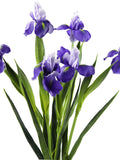 Real Touch Dark Purple Iris Stem: 23.6" Faux Floral Arrangement silk flower