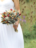 Autumn Dried Flower Wedding Bouquet - Boho Bridal Bouquet Bouquet