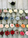 Rose boutonniere with eucalyptus, wedding flower boutonnieres, homecoming boutonniere prom boutonniere wedding flower