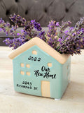House Planter for Housewarming Gift, My First or Our New Home Present, Personalized Succulent Planter Small Vase, House Decor, Realtor Gift house warming flower