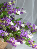 Purple Silk Flowers, Small Purple Flowers, Silk Wildflowers, Miniature Wildflowers, Faux Wildflowers, Faux Greeny, Artificial Flowers silk flower