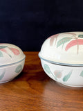 1980-2006 MIKASA Silk Flowers 2 Pc Trinket Box One 4", 3"# is Sold, Excellent VTG Cond Unused, NO Damage, Pink White Teal Taupe Floral Motif silk flower