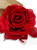 Contrast Layered 'Madalyn' 11cm Silk Wired Millinery Flower for Hat Trimming - Poppy Red silk flower