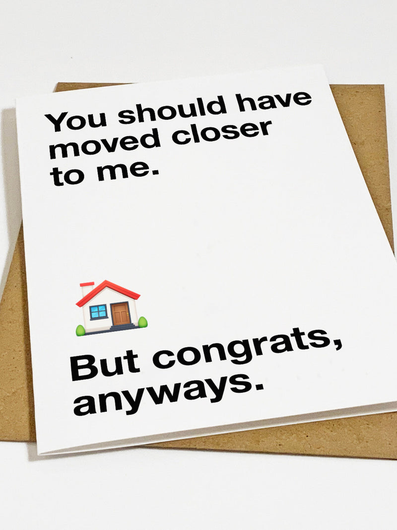 Funny Housewarming Card: Snarky Congratulations Greeting For New Home Owners house warming flower