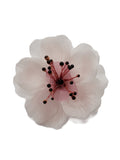 M&S Schmalberg 2.5" Light Pink Blush Dogwood Labdanum Cherry Blossom Silk Flower Blossom Brooch Pin.  Fabric Flower Pin Made in New York silk flower