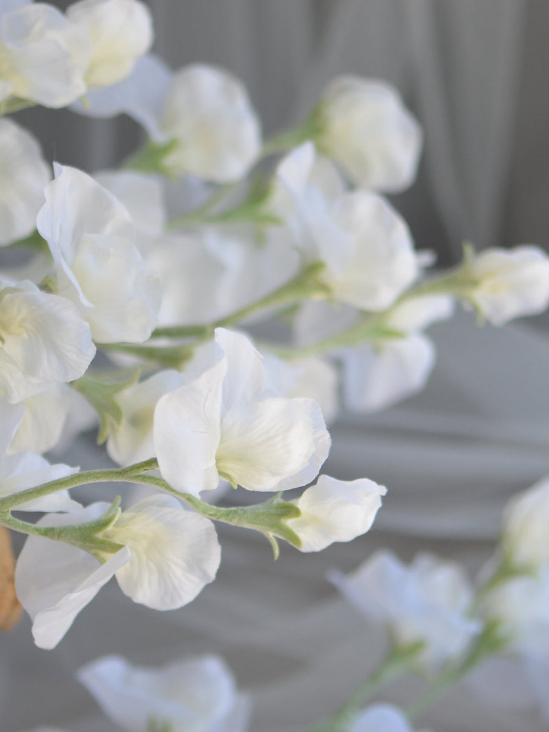 3 colors! Silk White Sweet Pea, Artificial Sweet Pea, Lilac Flowers, Sweet Pea Flower silk flower