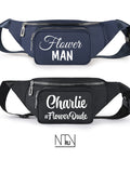 Flower Man Fanny Pack, Flower Dude Custom Fanny Packs, Flower Guy waist bag, Flower Boy Fanny Pack, Personalized Wedding Fanny Pack wedding flower
