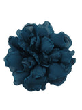 M&S Schmalberg 4.5" Teal Blue Silk Gardenia Flower Brooch Pin - Made in USA silk flower