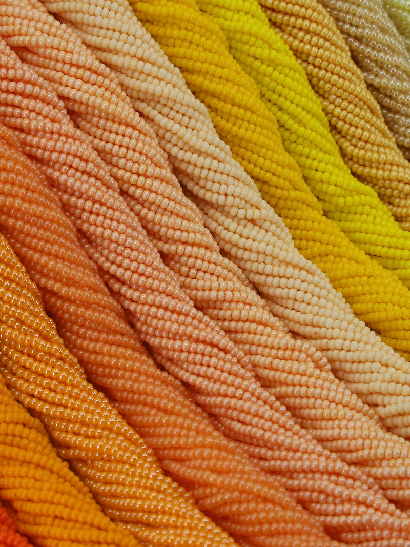 Yellow Orange Shades Assorted Colors Czech Seed Bead Set 11/0 (2.2mm), 5 Hanks Select Your Colors | GSB11-127 seeds bulk