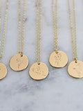 Gold Birth Flower Necklace, Birth Flower Jewelry Birthday Gift, Birth Month Flower, Gift for Mom, Birthday Gift, Personalized Bridal Gift birthday flower