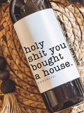 Housewarming Gift, Housewarming Wine Label, Gift for Her, Him, New Homeowner Gift, Realtor Gift to Clients, New Home gift, New Home Gift house warming flower