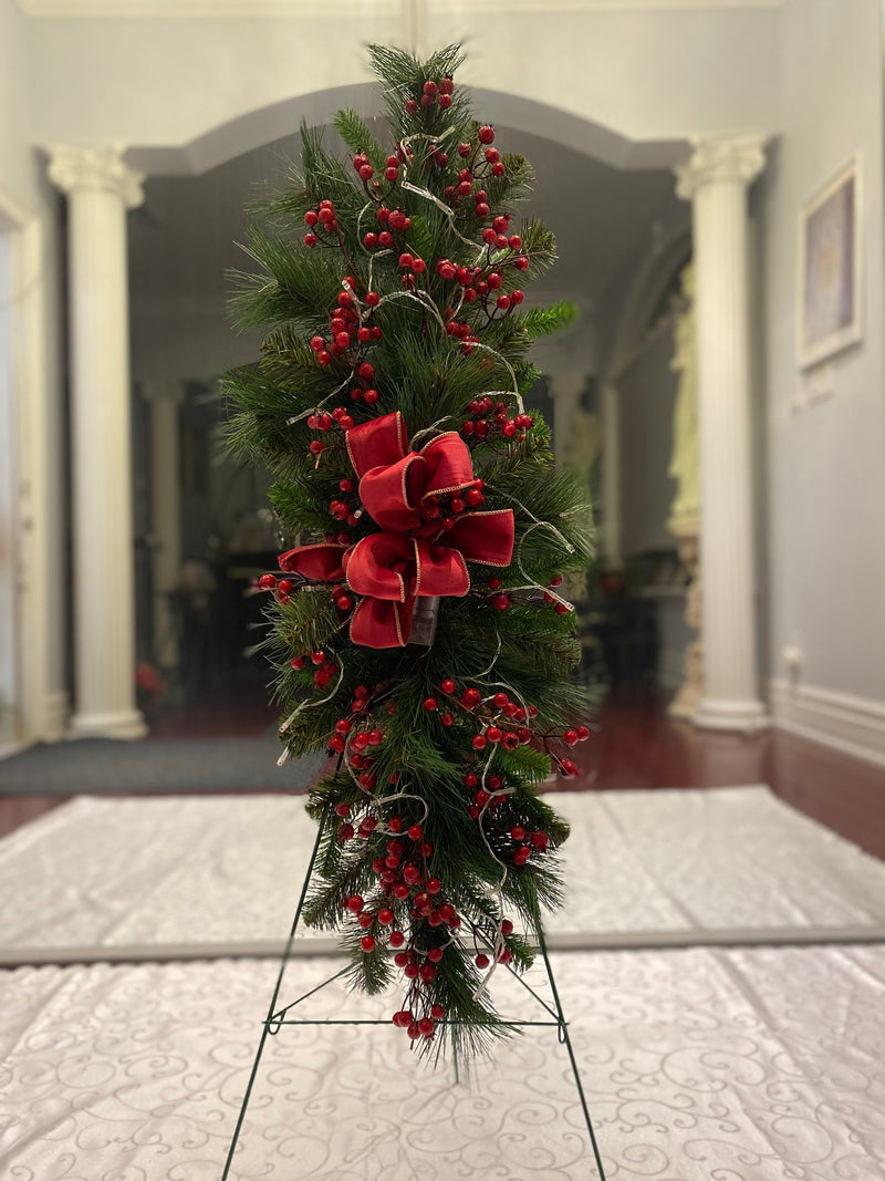 Christmas Wreath Artificial Flowers Arrangement Decorations Grave Flowers Cemetary Memorial Flowers Funeral Wreath sympathy flower