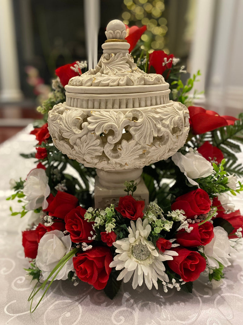 Urn Arrangement Cemetery Flowers Funeral Arrangement Memorial Arrangements Decor Decorations Grace sympathy flower