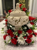 Urn Arrangement Cemetery Flowers Funeral Arrangement Memorial Arrangements Decor Decorations Grace sympathy flower
