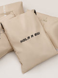 Custom Cream Beige Poly Mailers, Biodegradable Shipping Bag, One Color Logo FLOWER DELIVERY