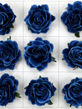 10cm Artificial Silk Flower Head / Rose Flower Royal Blue - Silk Rose Wedding Flower Hairband Fake Rose Flowers Corsage Decor Accessories silk flower