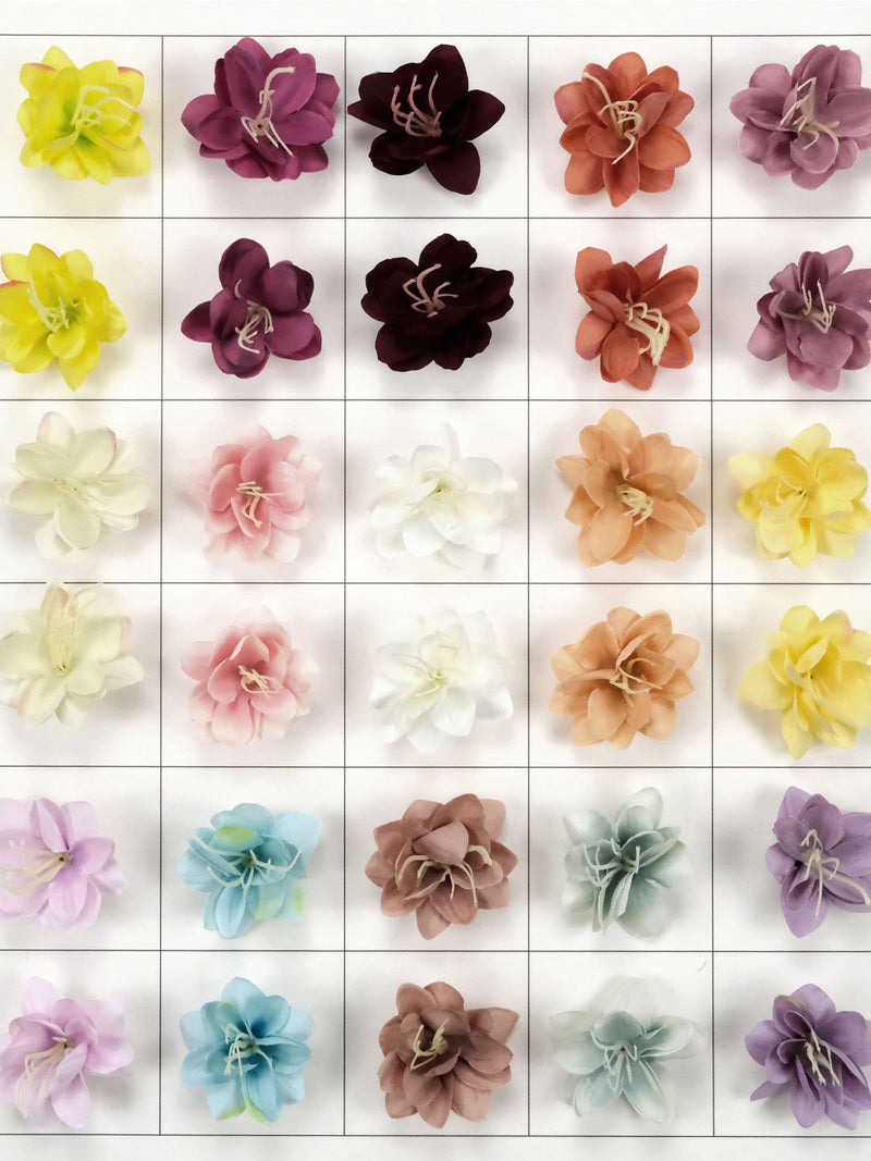 2-500Pcs / 15Colors Mini daffodil Bulk | Artificial Silk Flower Head Wholesale 1.77" Wedding Home DIY Wreath Fake Flower Decor Accessory silk flower