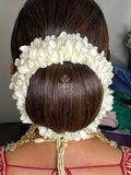 Jasmine Silk Flowers Hairpiece, Indian Wedding Gajra, Wedding Hair Flowers, Flowers for Hair, Gajra for Hair, Silk Hair Flower silk flower