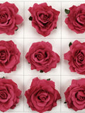 1/500P Rose Rouge Artificial Silk Flower Head 10cm Rose Red Rose For DIY Crafts Hat Corsage Hairpin Floral Wall Decor Fake Flower Accessory silk flower