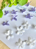 Silk Sweet Violet Sew on Flowers: Wedding Dress Veil Decoration or embroidery silk flower