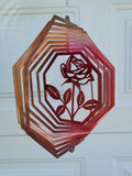 Rose wind spinner, flower decor, spring gifts, gifts for her, gifts for grandma, garden, house warming gift, yard art, porch decor, roses house warming flower