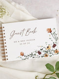 Autumn Wildflowers Wedding Guest Book Ð Personalised Keepsake wedding flower