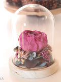 Eternal peony under glass bell JARDIN BAROQUE eco-responsible gift, dried flower arrangement for trendy home decor Boho wedding center table FLOWER DELIVERY