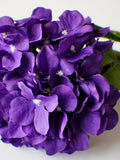 30" Hydrangea stem, Dark purple Silk Artificial Flowers, DIY wedding flowers, flower crown flowers, wreath making bouquet making silk flower