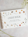 Winter Floral Wedding Guest Book Ð Personalised Keepsake wedding flower