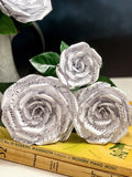 Sheet Music Single Paper Rose Ð Handmade Musical Flower | Music Lover Gift | Wrapped & Ready to Give ANNIVERSARY