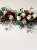 Burgundy Blush Ivory Sage Wedding Arch Flower, Burgundy Wedding Garland, Wedding Altar Flower, Arbor Flowers, Burgundy Wedding Decor Ideas wedding flower