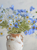 23.5" Faux Blue Poppy Flowers/4 Heads, Fake Spring/Summer Flower, DIY Florals/Centerpieces, Wedding/Home/Kitchen Decorations | Gifts silk flower