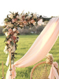 Salmon Wedding Arch Flowers Boho Floral Backdrop wedding flower