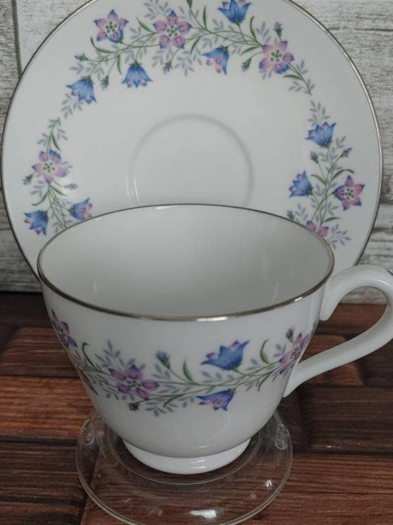 SPODE Teacup and Saucer MAYTIME pattern ENGLAND - 3 Available - Mint Condition - 1962 - 1972 flower spore