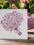 Floral Bouquet Rubber Stamp for Cards | Eco-Friendly Botanical Greeting Crafts | English Stamp Company sympathy flower