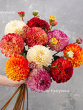 Palmares Dahlia Stem - Artificial Flower - Multi-color silk flower