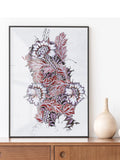 Bohomodern wall art, William Morris Print DIGITAL DOWNLOAD, Purple flower poster, Morris unfinished Flower, Home Decor, house warming gift house warming flower