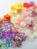 Fabric Flower Grab Bag: Rainbow Craft Appliques, Assorted Colors Pick Your Color Palette (Choose Your Quantity) FLOWER DELIVERY