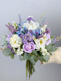 Lavender Rose Bridal Bouquet: Dusty Purple Silk Flower Wedding Bouquet