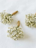 Baby's Breath Dried Flower Wedding Boutonniere wedding flower