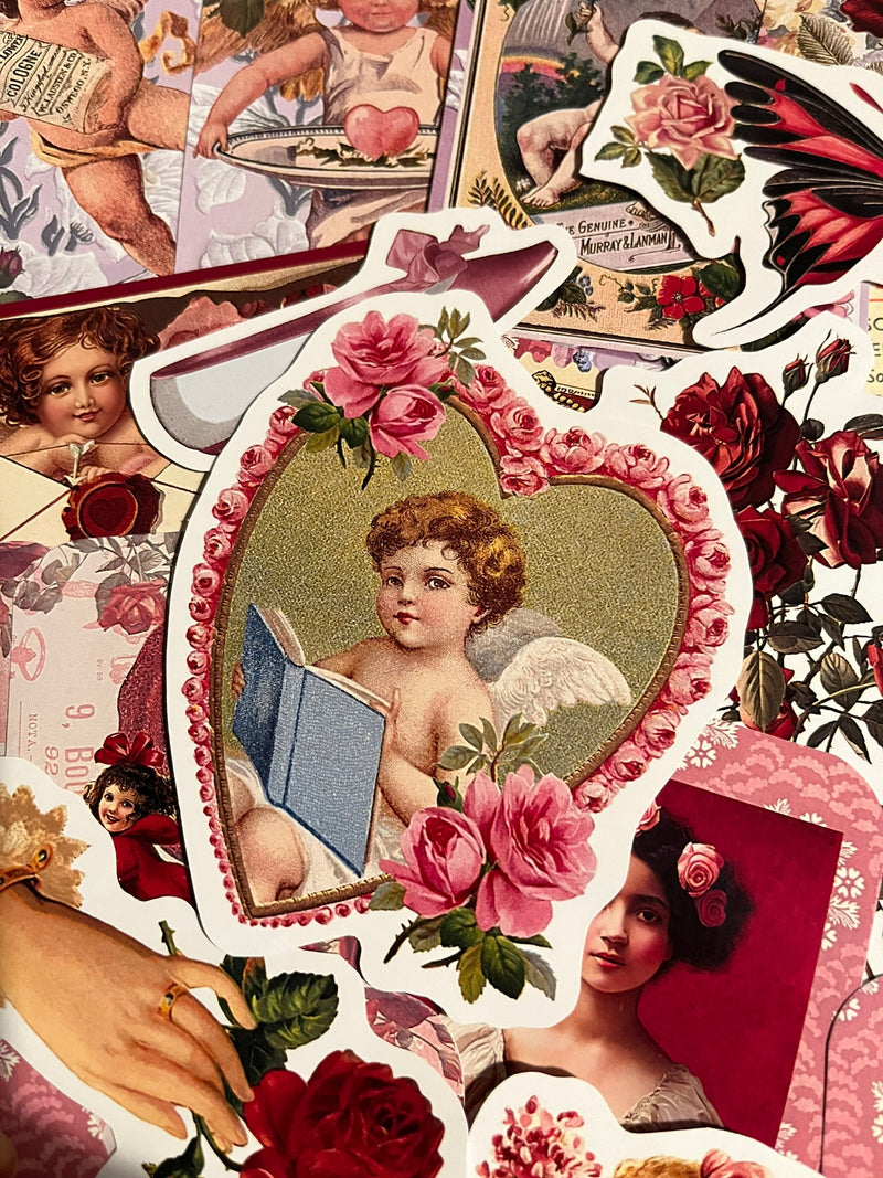 Love stickers. Pretty romantic stickers with cherubs, flowers and lots more Love Romance Flower
